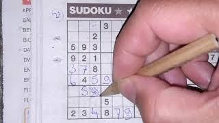 Thursday. Bonus Extra edition. (#1080) One Star Sudoku puzzle. 07-02-2020 Extra part 1 of 5