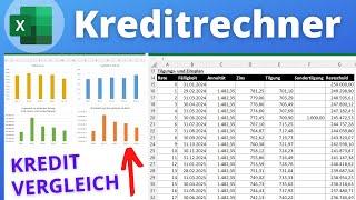 Excel Kreditrechner 2024: Darlehensrechner mit Sondertilgung [Tilgungsplan Vorlage, Kreditvergleich]