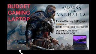 Assassin's Creed Valhalla Laptop Gameplay performance Ideapad gaming 3i