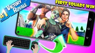 FORTNITE MOBILE - FIRST WIN on SQUADS *MOUSE KEYBOARD Gameplay ( ANDROID IOS ) Octopus* No Root