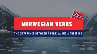 Norwegian Grammar - Verbs: The difference between Å FORESLÅ and Å ANBEFALE 