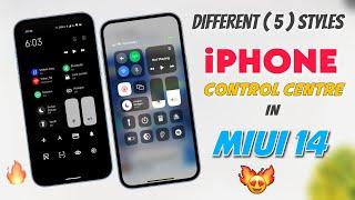 iPhone control centre in MIUI 14  | Different 5 Styles iPhone Control Centre In Miui 14 - 16 