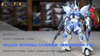 Bandai High Grade HG 1/144 Gyan Storm Agnes Giebenrath Custom Sample Build Snapfit and Simple Review