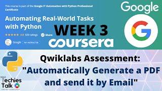 Automating Real-World Tasks with Python WEEK 3 Qwiklabs Assessment Coursera | Certificate by Google