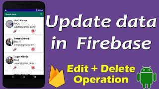 update data in Firebase android