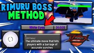 *BEST* WAY TO BEAT THE NEW RIMURU BOSS FAST In ANIME FIGHTING SIMULATOR