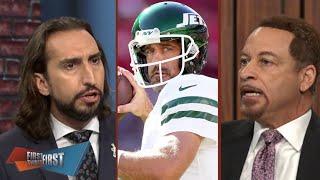 FIRST THINGS FIRST | Nick Wright reacts Rodgers to Jets fans:"If you want to jump off now,Jump off,"