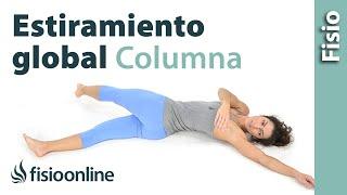 Estiramiento global de espalda, pierna y brazo. Flexibilizar la columna vertebral.