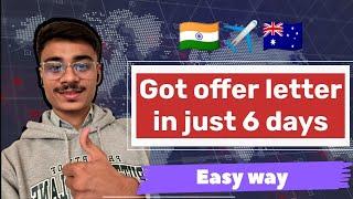 Got offer letter in Just 6 days 2024 - student visa process - Australia au - ECU