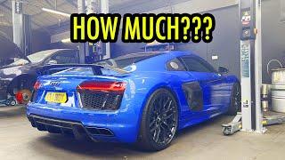 £700 OIL CHANGE FOR AN AUDI R8 V10 ?..NO THANKS WE WILL DO IT OURSELVES