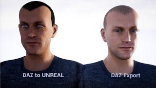 Daz to Unreal comparison with Daz export