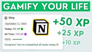 Build a Gamified Task Tracker in Notion | Gamify Your Life in Notion