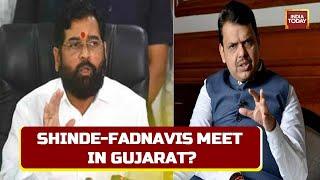 Eknath Shinde Meets Ex-Maharashtra CM Devendra Fadnavis In Gujarat: Sources | Maharashtra Govt News