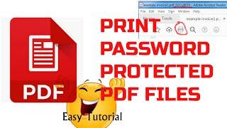 Print Password Protected PDF Files