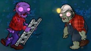 1 Ladder Zombie vs 1 Digger Zombie Fight // Plants vs Zombies