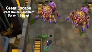 Great Escape : Great House Basement Part 1 Hard | Granny House Multiplayer