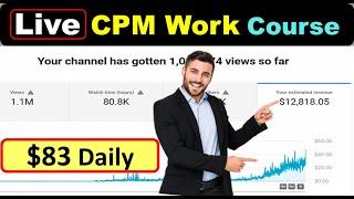 LIVE CPM work on mobile || new cpm work method || cpm work new trick || CPM work new update