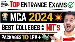 Top MCA Entrance Exams 2024! MCA from NIT's, Top Colleges! NIMCET, CUET Exams! #MCA #NIMCET #viral