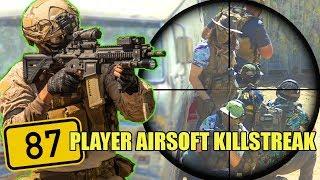 MASSIVE 87 AIRSOFT Player KILLSTREAK | Airsoft Nation (HK416A5, Glock 17, Master Mike Grenade)