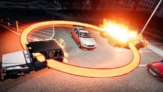 Cars equipped with laser weapons go on a rampage  BeamNG.drive