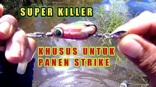 LUAR BIASA  casting ikan gabus menggunakan umpan ini pasti panen strike  wajib dicoba, kawan 