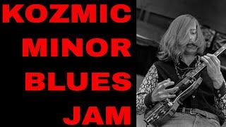 Kozmic Minor Blues Jam | Guitar Backing Track in A Minor
