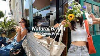 how edit like Natural Bright preset | Instagram feed | lightroom presets FREE download