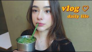 VLOG a day in my life in Seoul / I got flowers from a fan! skincare clinic/ a present for my bestie