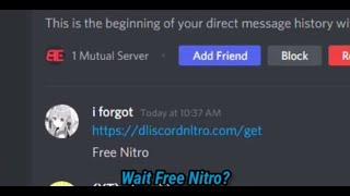 When You Clicking On Fake Nitro Links In Discord! #Shorts