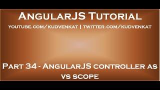 AngularJS controller as vs scope