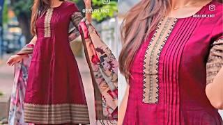 Saree se frock kaise banaye/convert saree into frock/frock cutting & stitching/saree reuse idea