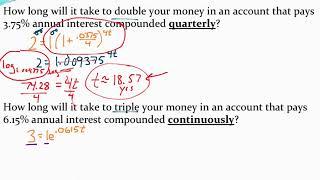 Calculating the time required to double or triple an investment