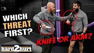 Self Defense against a Knife Attack When They Grab and Stab!