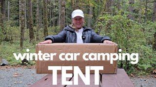 Winter Car Camping | SUV Tent | Living in my Car in the Winter