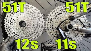 1x12 systems killer! Deore 1x11 drivetrain with 11-51T cassette. Cheap, compatible, great shifting!