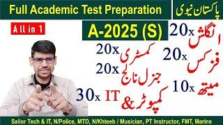 Full Academic Test Preparation Sailor A 2025 - Chemistry, Math, Physic, English, Computer & IT, GK