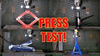 Which is the Strongest Car Jack? Hydraulic Press Test!