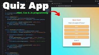 ASMR program -  Quiz App create in [HTML, CSS & JS] programming | No Talking