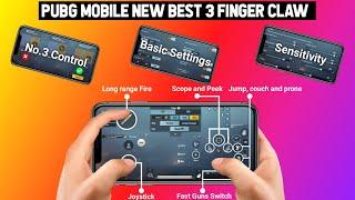 PUBG MOBILE NEW BEST 3 FINGER CLAW SETTINGS | SETUP, BASIC SETTINGS & SENSITIVITY