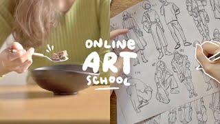 ART VLOG   online art school, sleepless nights, many sketches & midnight snacks