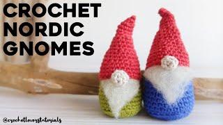 HOW TO CROCHET NORDIC GNOME, SCANDINAVIAN GNOME: Christmas step by step crochet tutorial + pattern