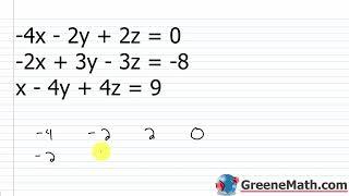 Solving Linear Systems in three Variables using Matrix Methods Practice Test Full Solutions