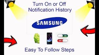 How To Turn On Notification History On Samsung S22