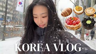 Korea vlog  Winter in Seoul, Cafe Hopping, Seongsu-dong, Snowing in Korea