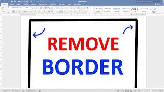 How To Remove Page Border In Word (Microsoft)