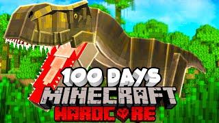 I Survived 100 Days BUILDING JURASSIC PARK in Hardcore Minecraft