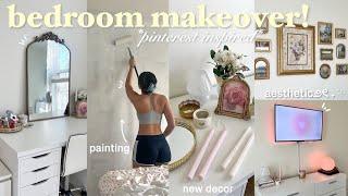 AESTHETIC BEDROOM MAKEOVER *pinterest inspired*