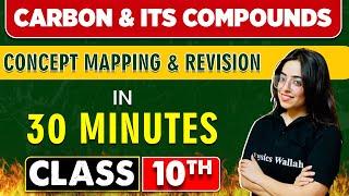 CARBON & ITS COMPOUNDS in 30 Minutes || Mind Map Series for Class 10th