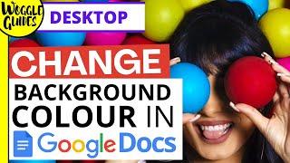 How to change the background colour of a Google docs page 2021