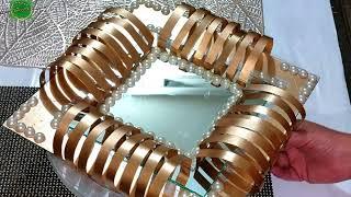 Wall Mirror Decor idea // Home decor // DIY Glam Wall mirror // @BB DIN CRAFT